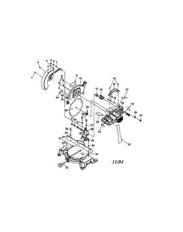 Base/blade/guard/motor/handle/table