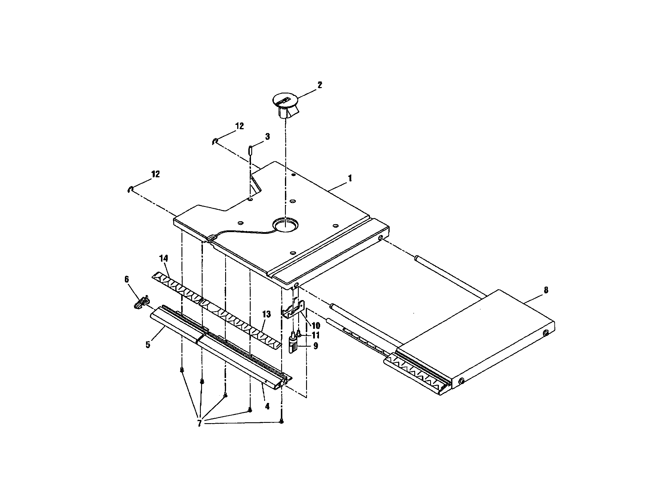 Table/scale/rail