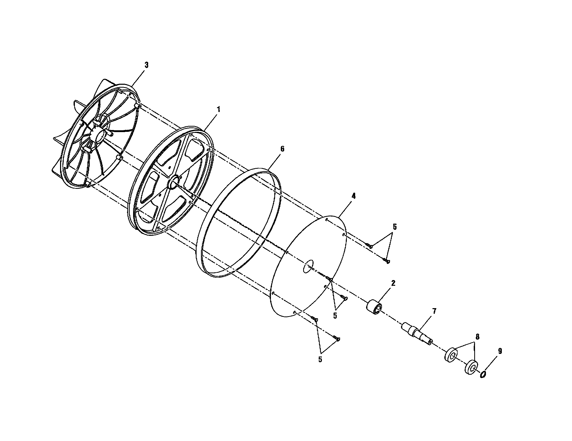Shaft/wheel/fan