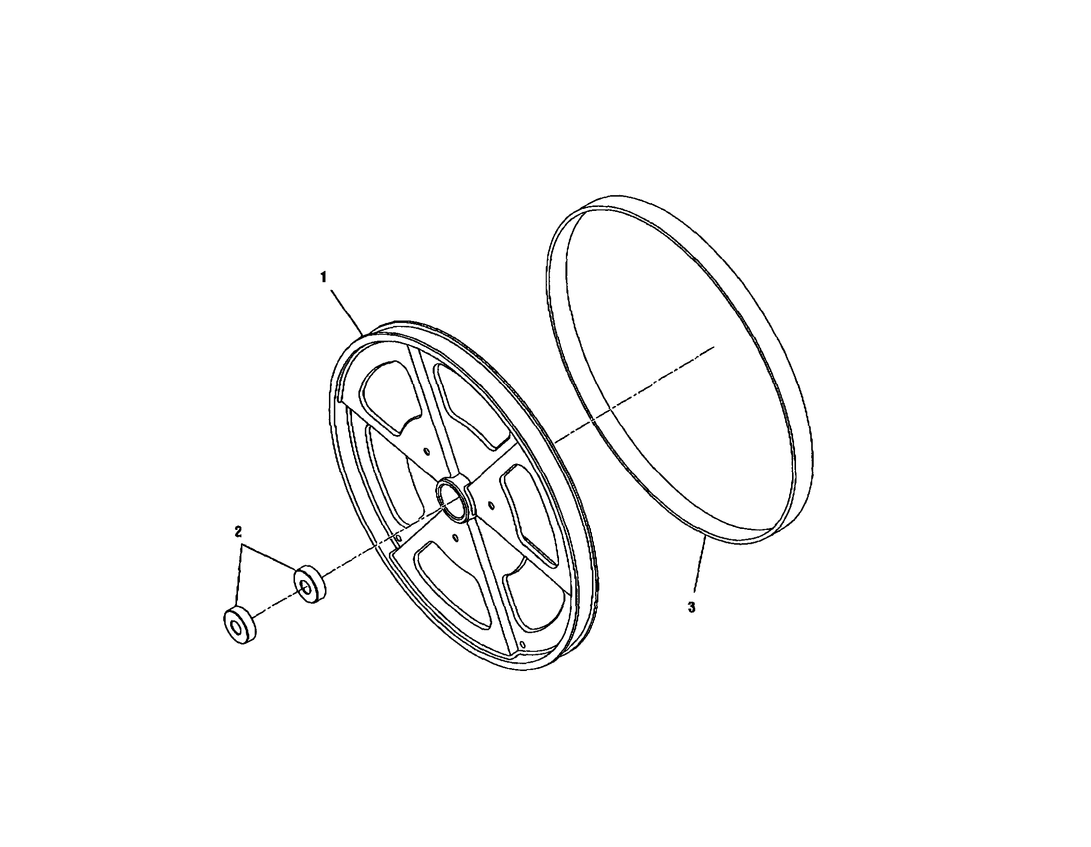 Upper wheel/tire wheel