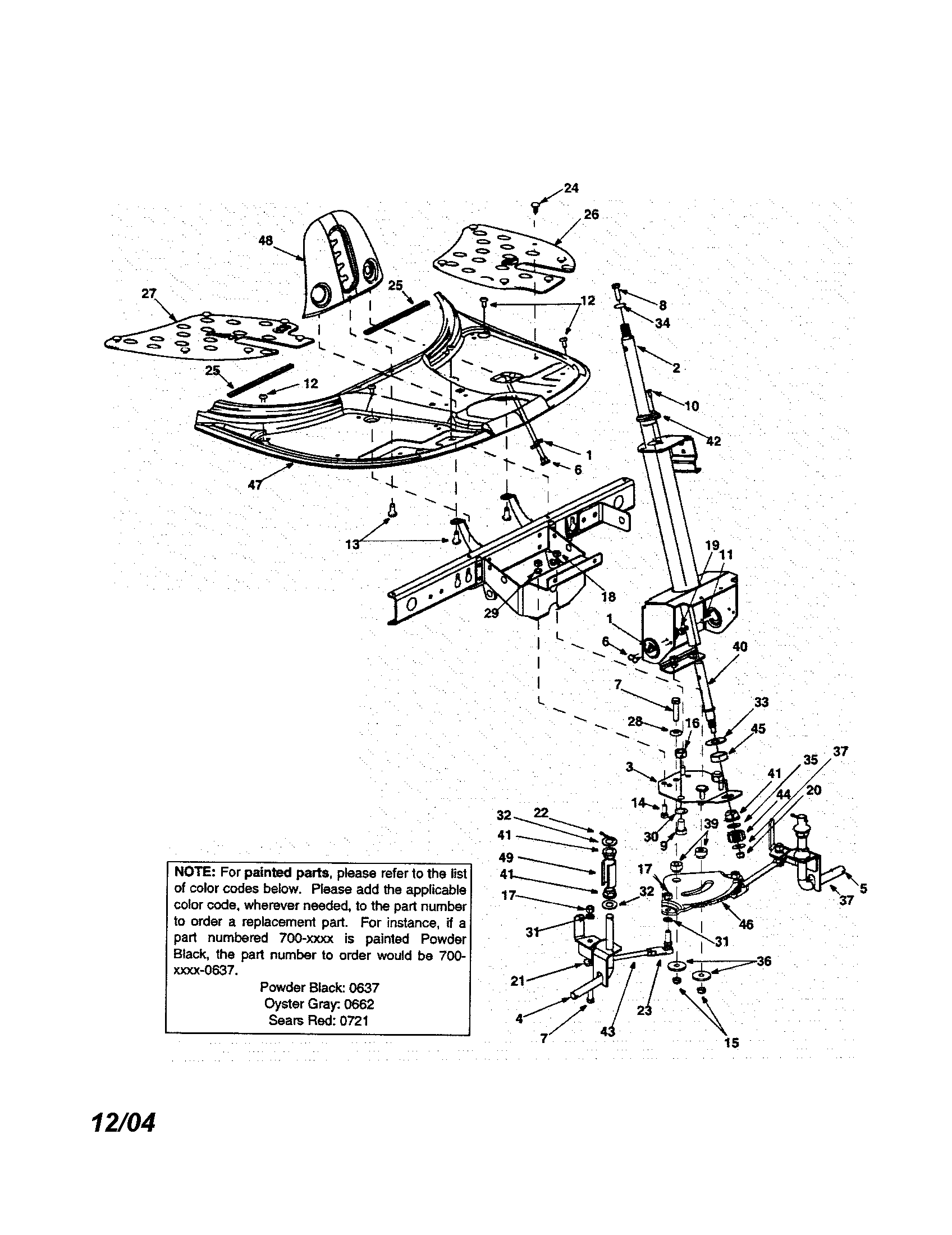 Front axle/upper frame cover