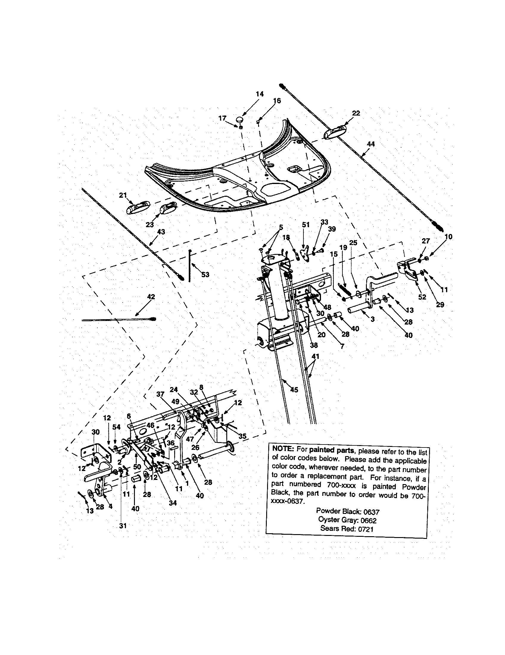 Brake pedal/shift lever