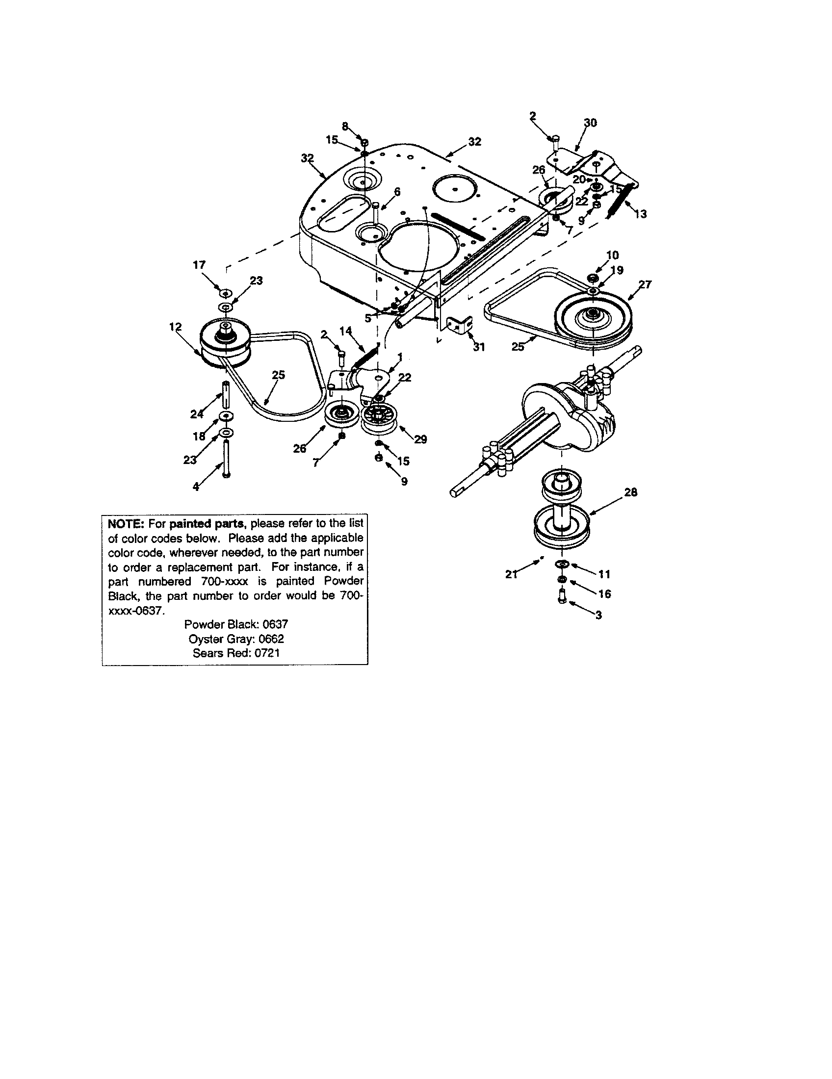 Idler bracket/grease/transmission