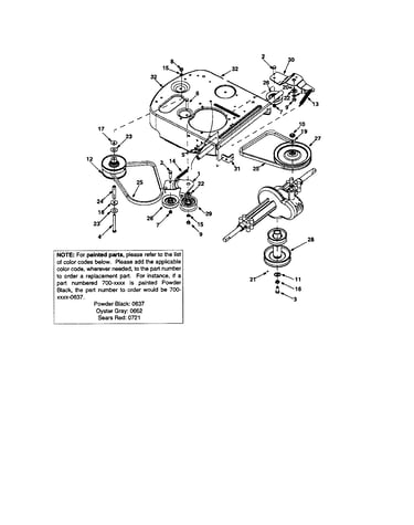 Idler bracket/grease/transmission