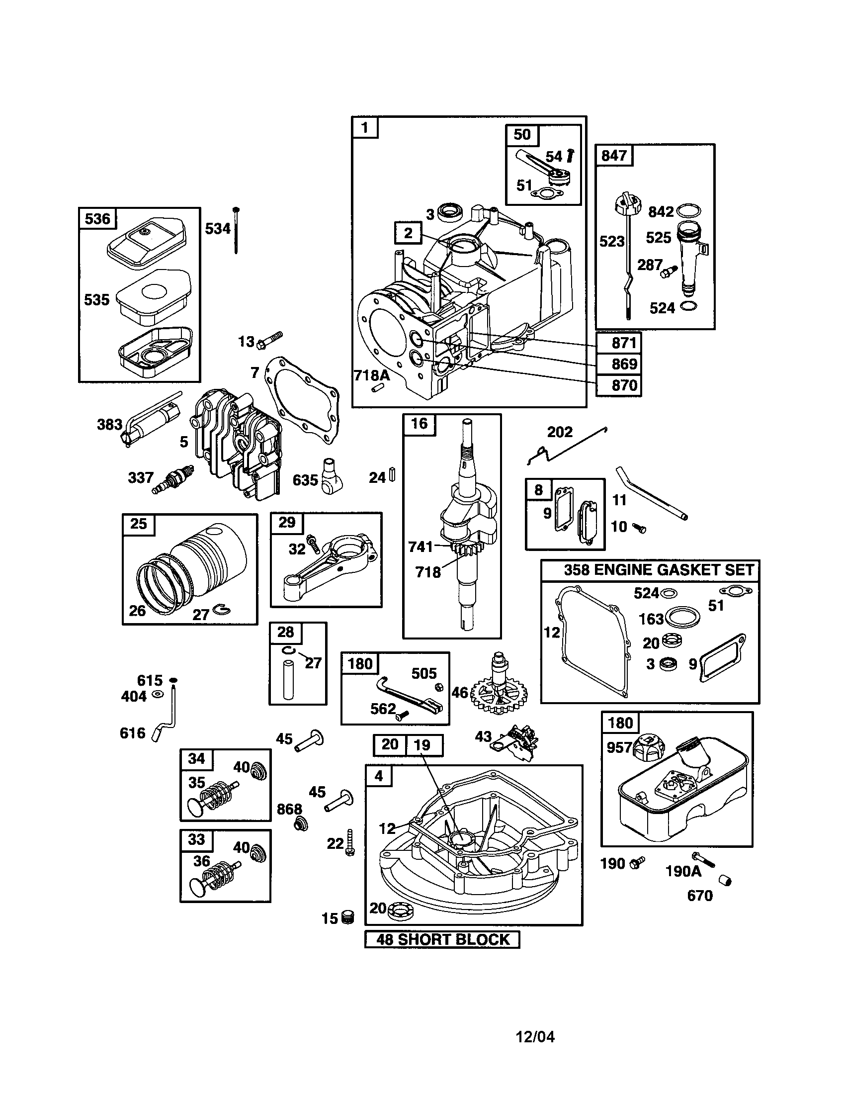 Cylinder/crankshaft