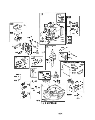 Cylinder/crankshaft