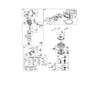 Briggs & Stratton 283H07-0399-E1 carburetor/blower housing diagram
