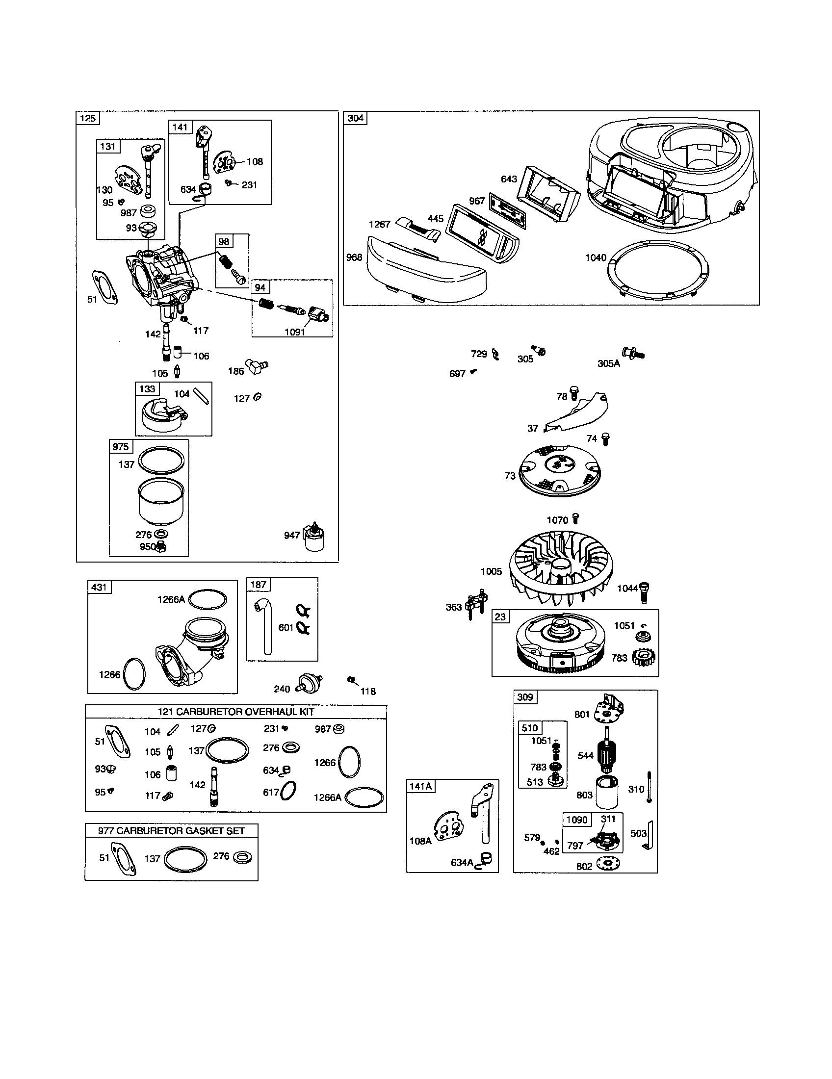 Carburetor/blower housing