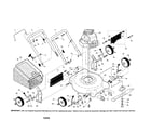 Craftsman 917388832 engine/housing/bag/wheels diagram