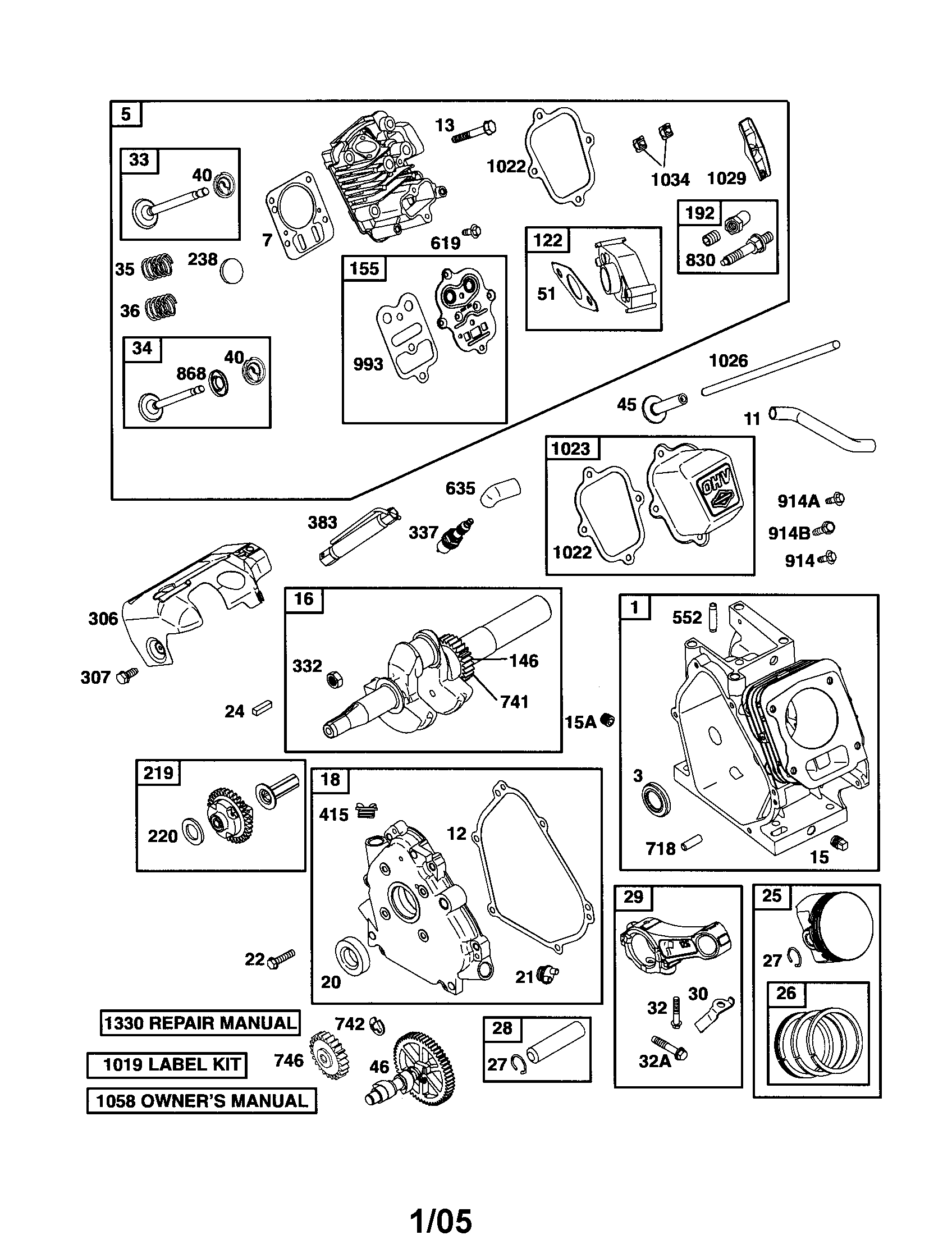 Head-cylinder/cylinder/crankshaft