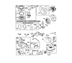 Briggs & Stratton 126302-0416-E1 short block/starter-rewind/fuel tank diagram