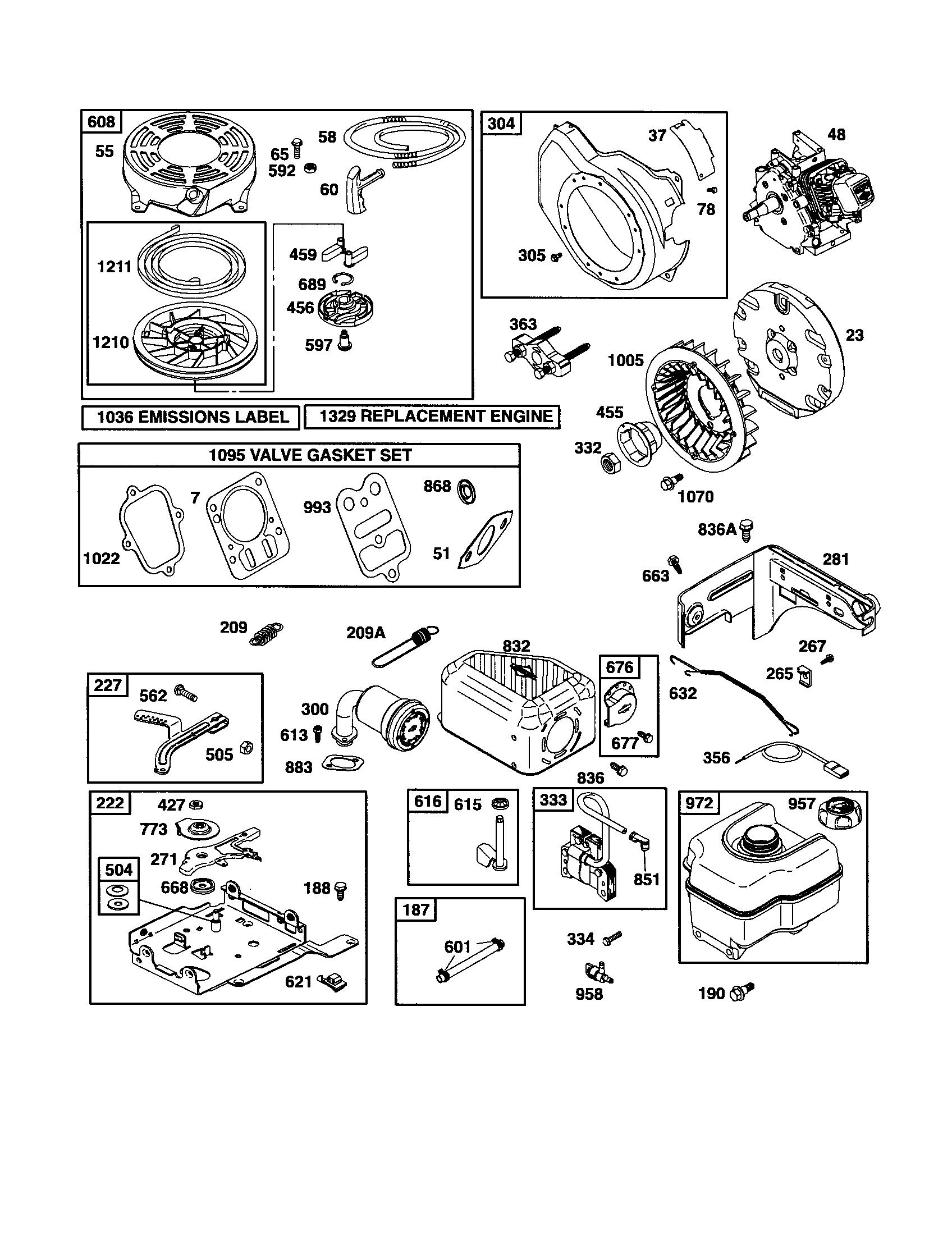Short block / starter-rewind