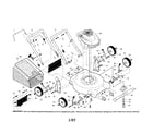 Craftsman 917388850 engine/housing/bag/wheels/tires diagram