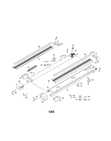 Walking belt assembly