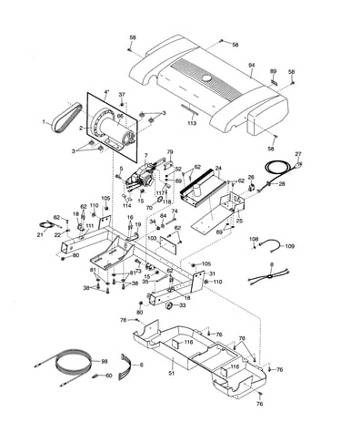 Motor and hood assembly