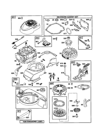 Blower-housing/tank/starter-rewind