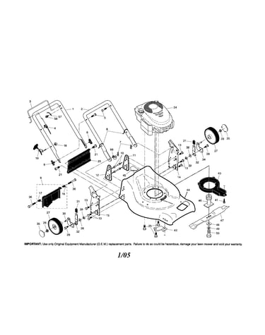 Engine/housing/handle