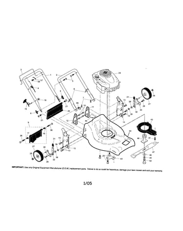 Engine/housing/handle