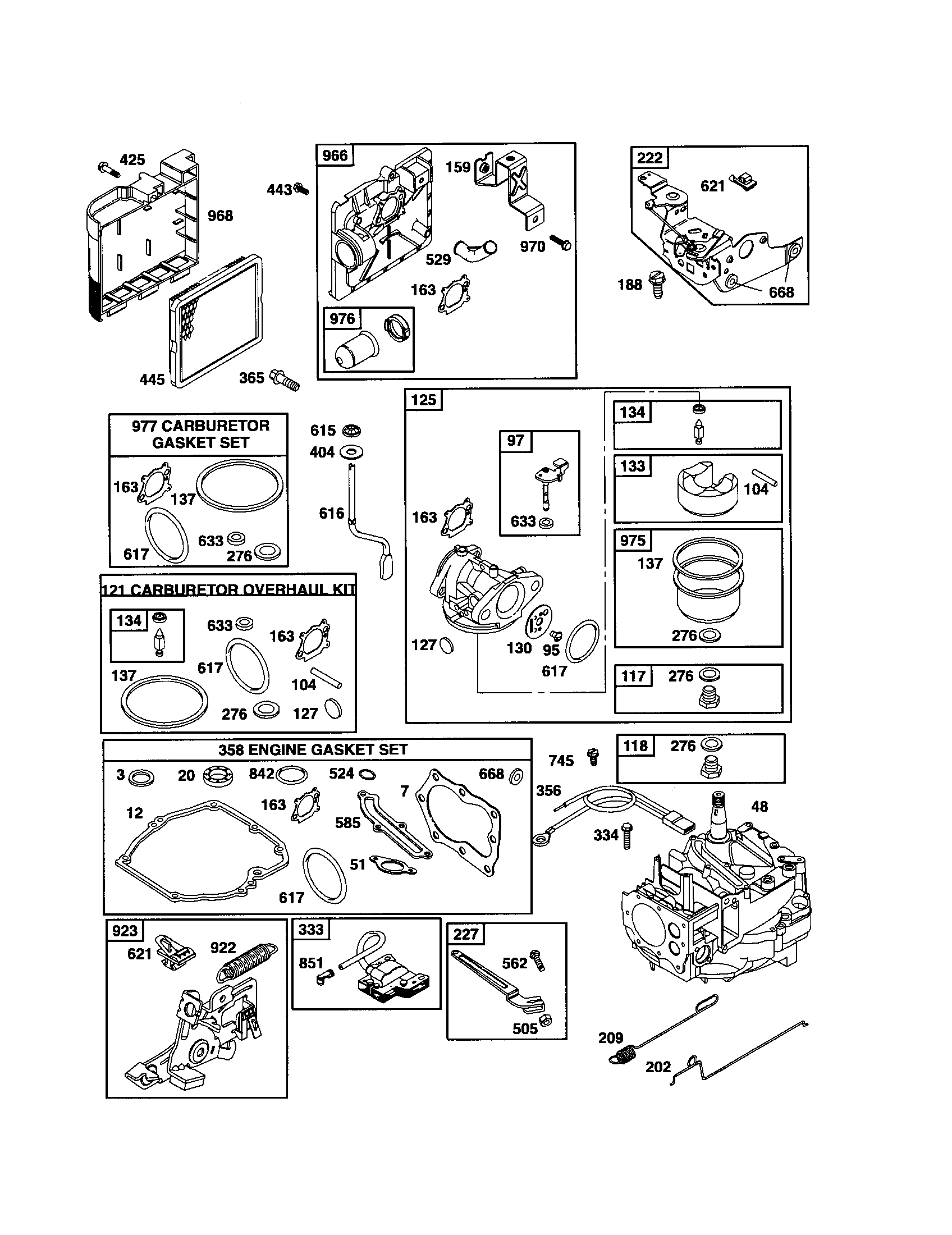 Short block/carburetor