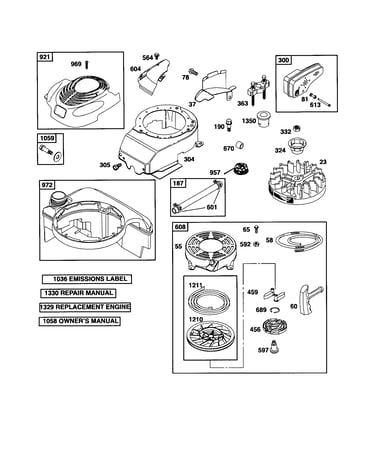 Blower-housing/starter-rewind