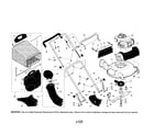 Craftsman 917377941 engine/bag/housing/handle diagram