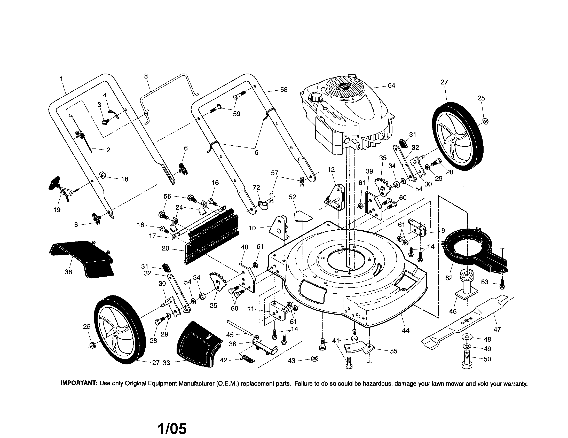 Engine/housing/handle