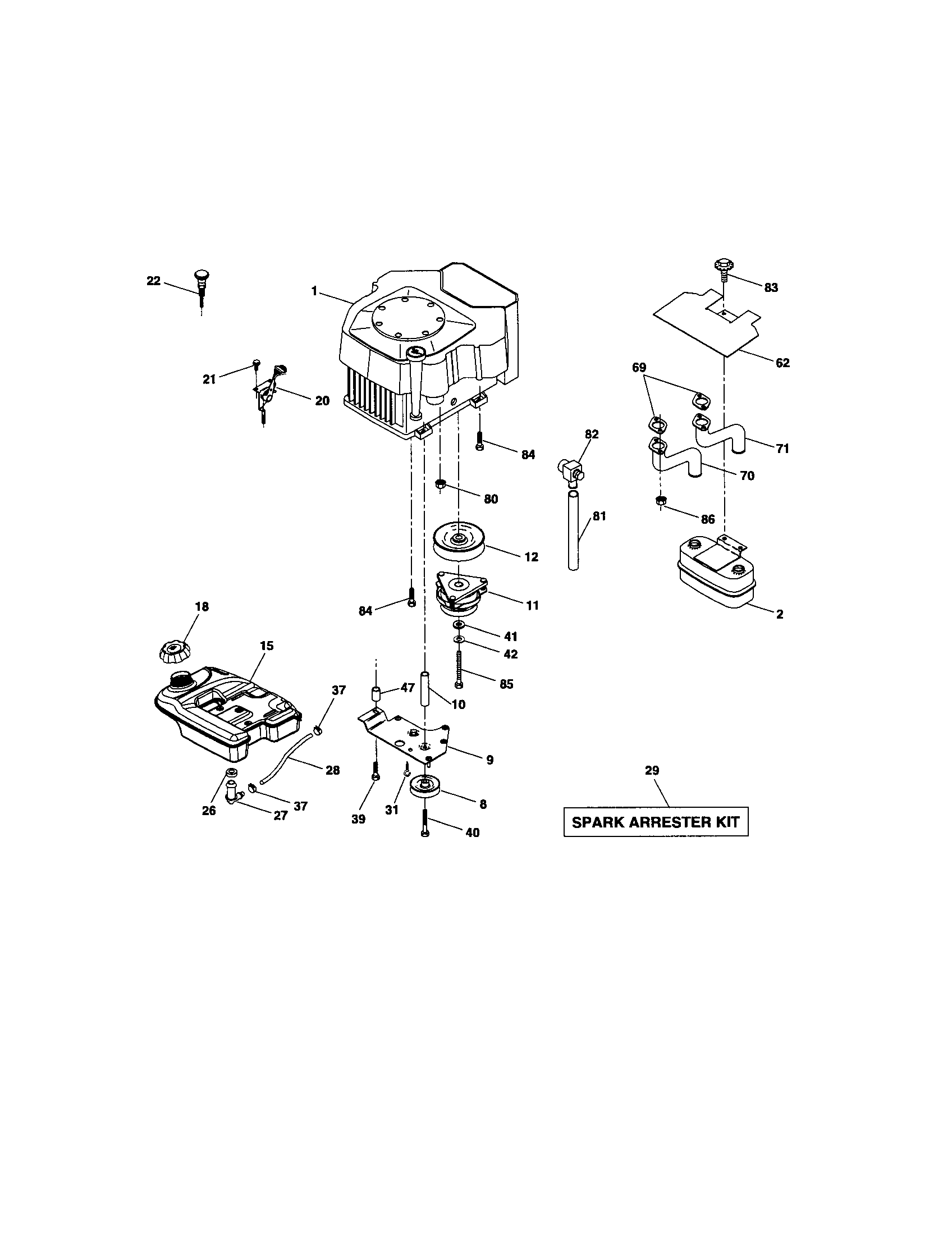 Craftsman gt5000 parts sale