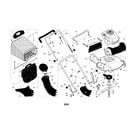 Craftsman 917377090 engine/housing/bag/handle diagram