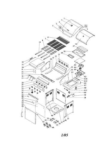 Lpg grill assembly