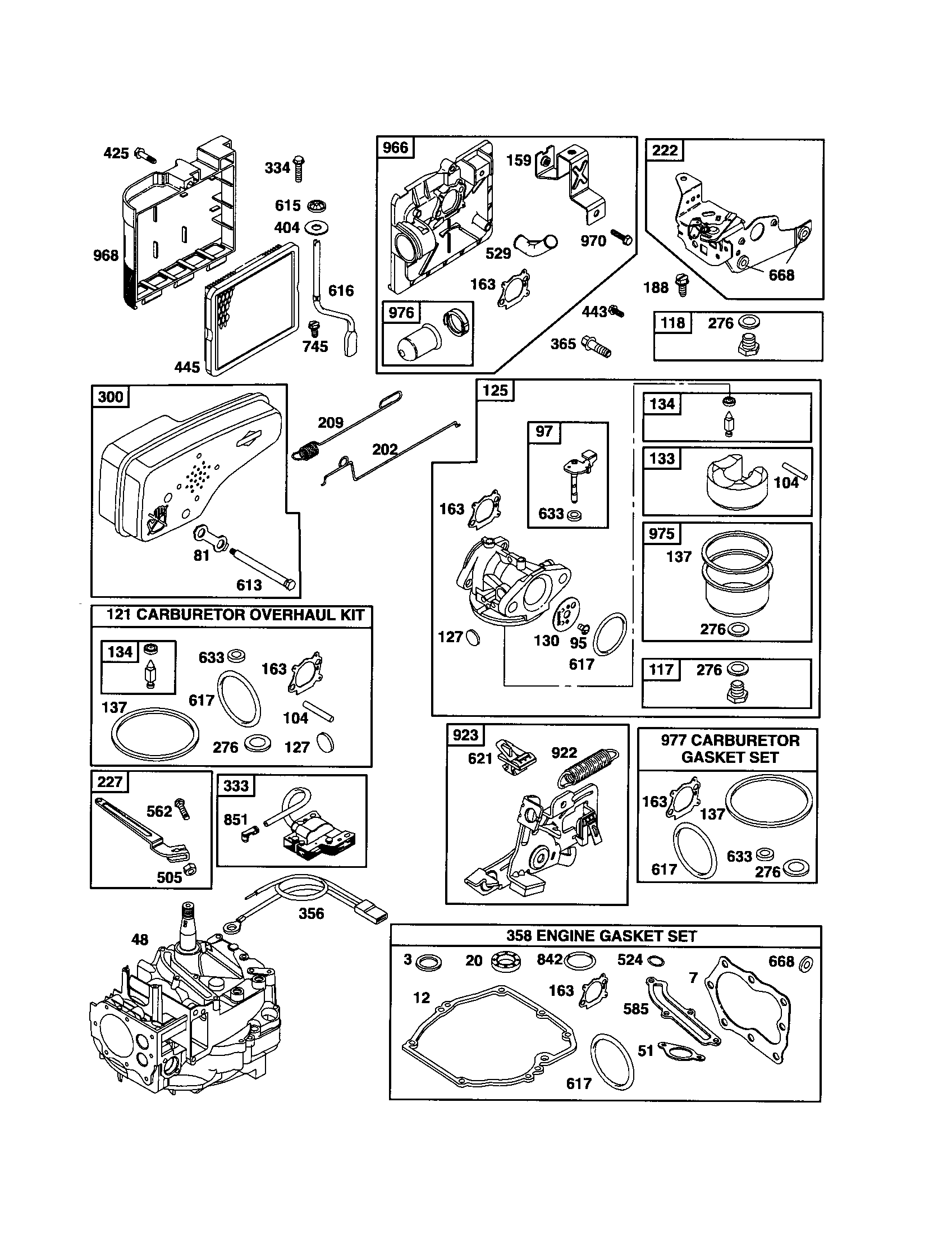 Short block/carburetor
