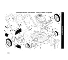 Craftsman 917387690 engine/handle/housing/wheels diagram