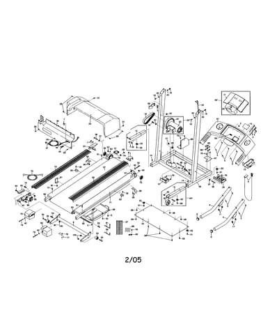 Walking belt/motor/console/hood