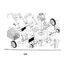 Craftsman 917388840 engine/housing/bag/handle/wheels diagram