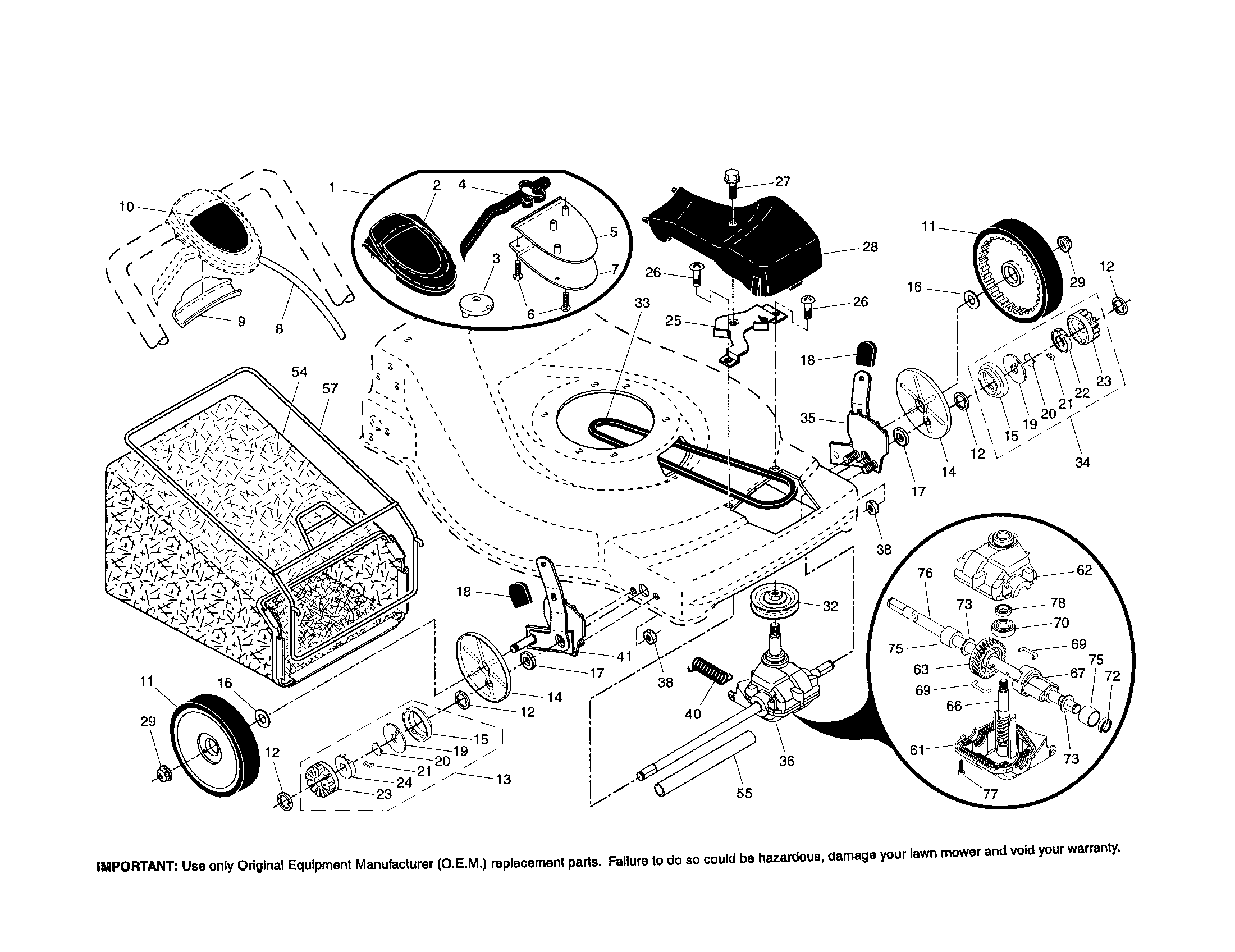 Wheels/tires/bag