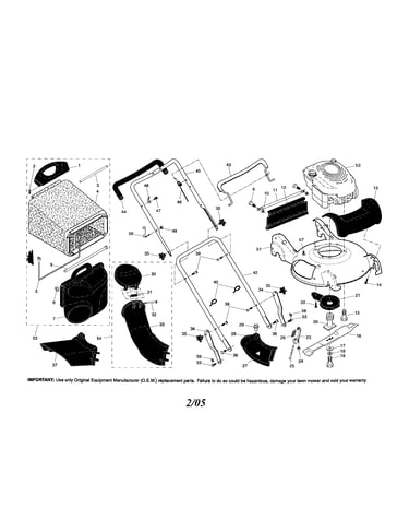 Engine/handle/housing/bag