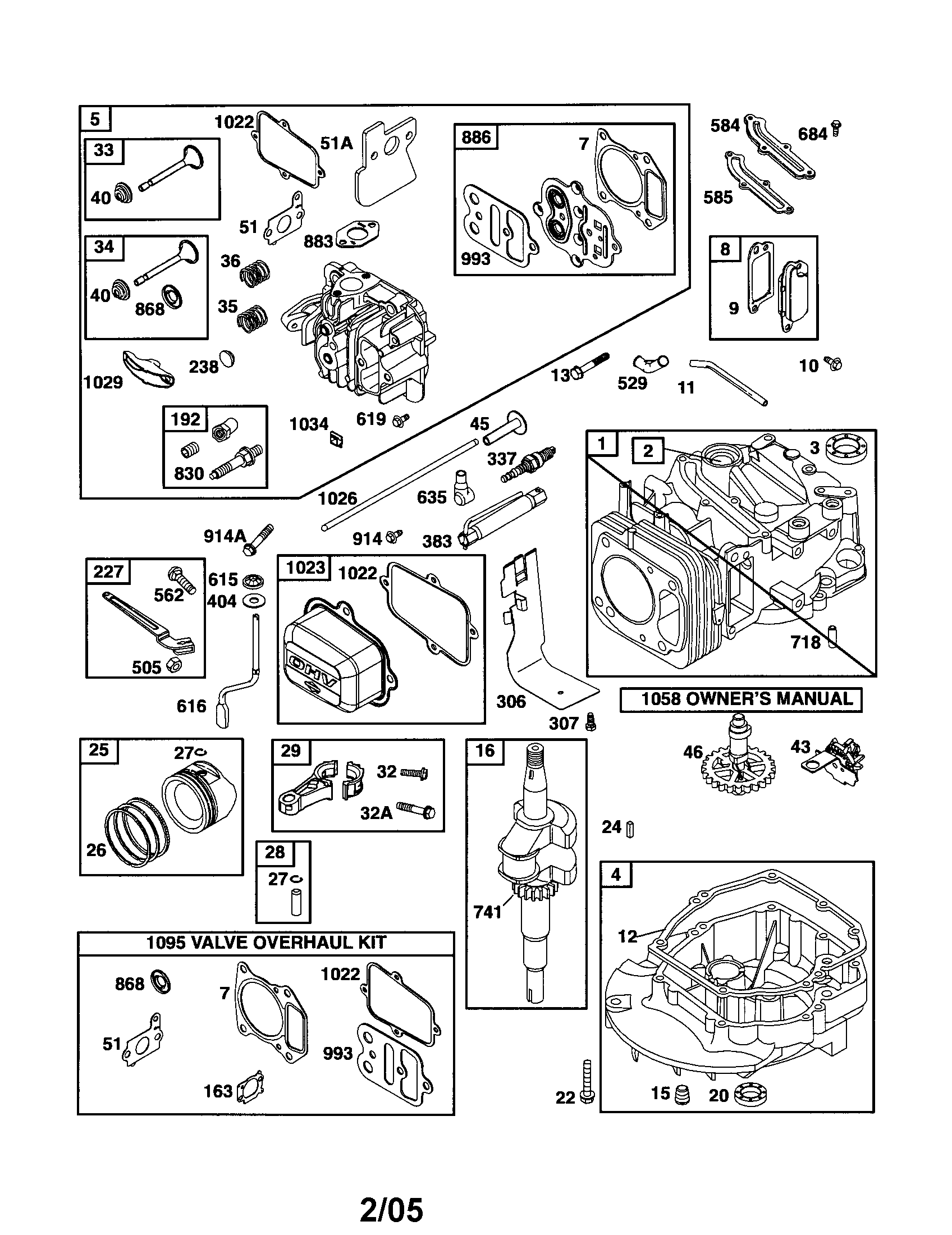 Cylinder/crankshaft/engine-sump