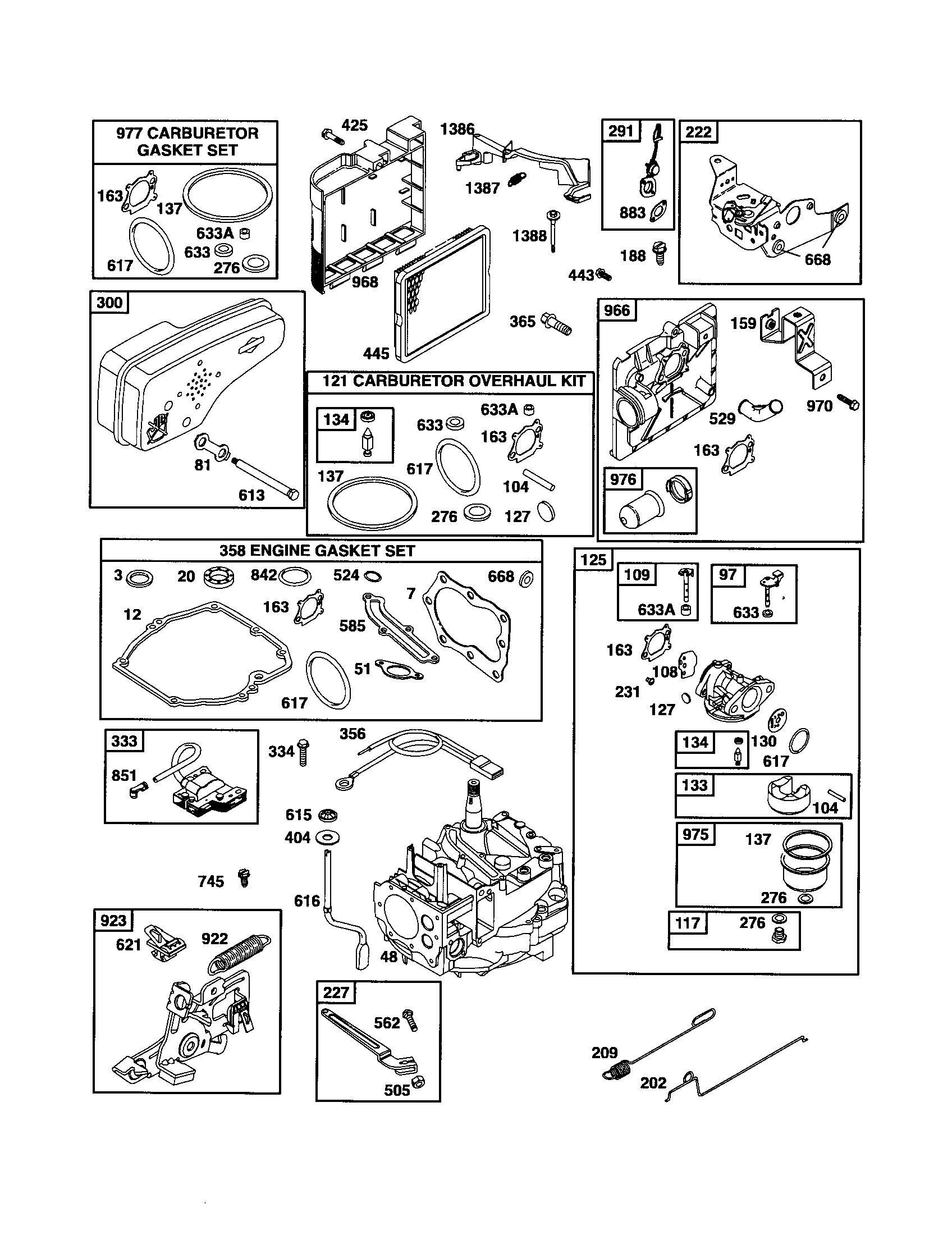 Short block/carburetor