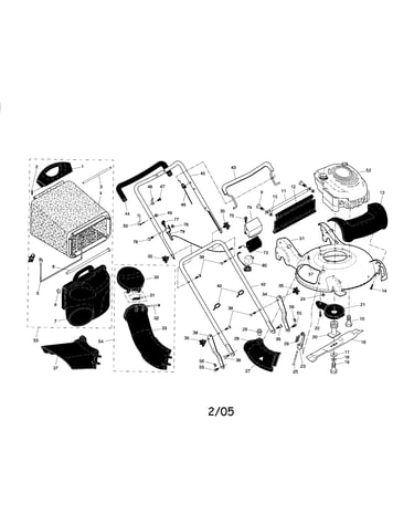 Engine/handle/grassbag