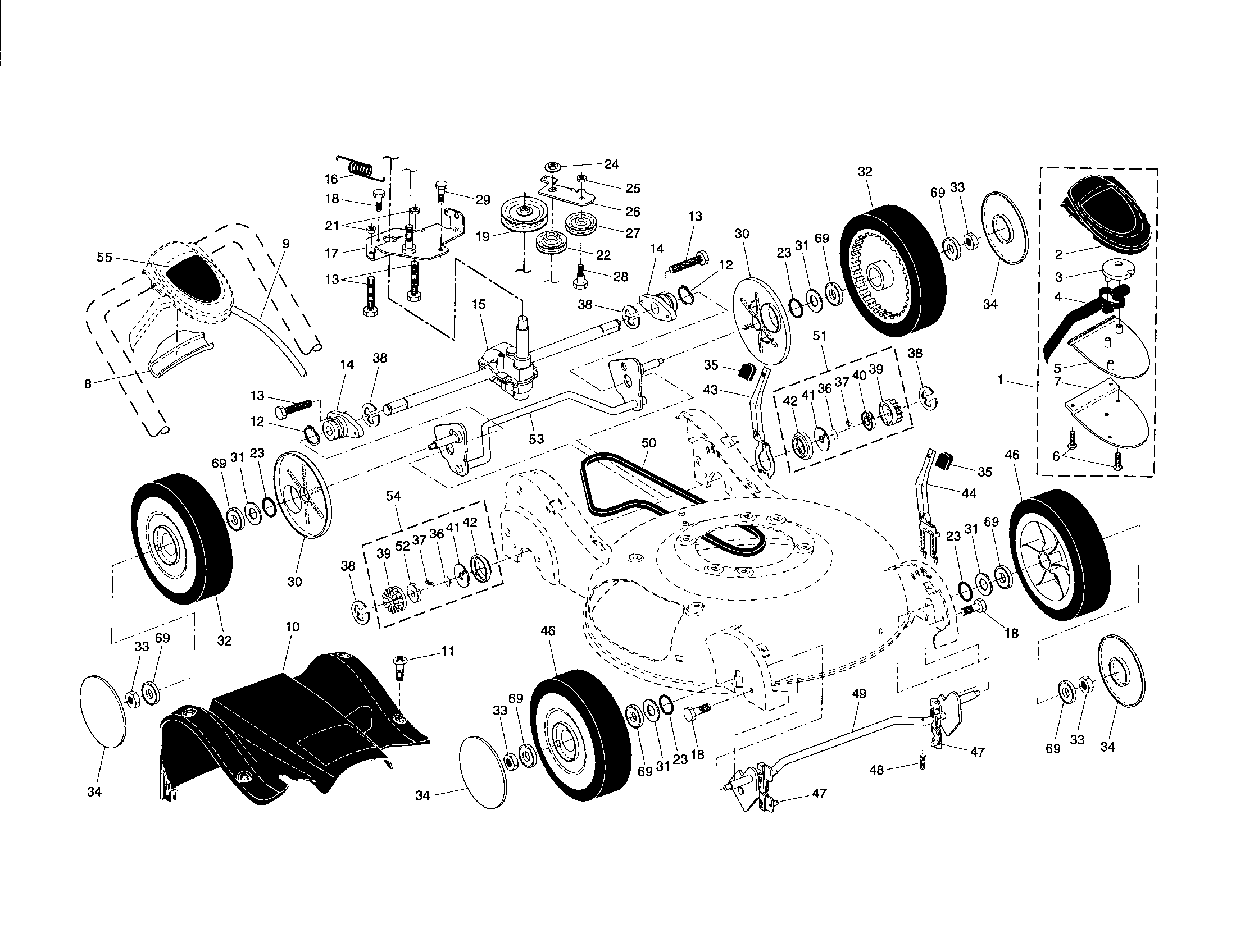 Wheels/tires/gearcase
