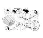Craftsman 917376570 wheels/grassbag/gearcase diagram