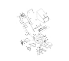 Troybilt 12AV566N711 handle/bag/chute diagram