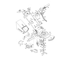 Troybilt 12AV839N711 deck/handle/bag diagram