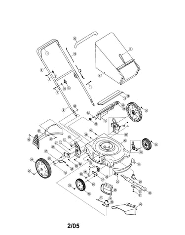 21" hi-wheel mower
