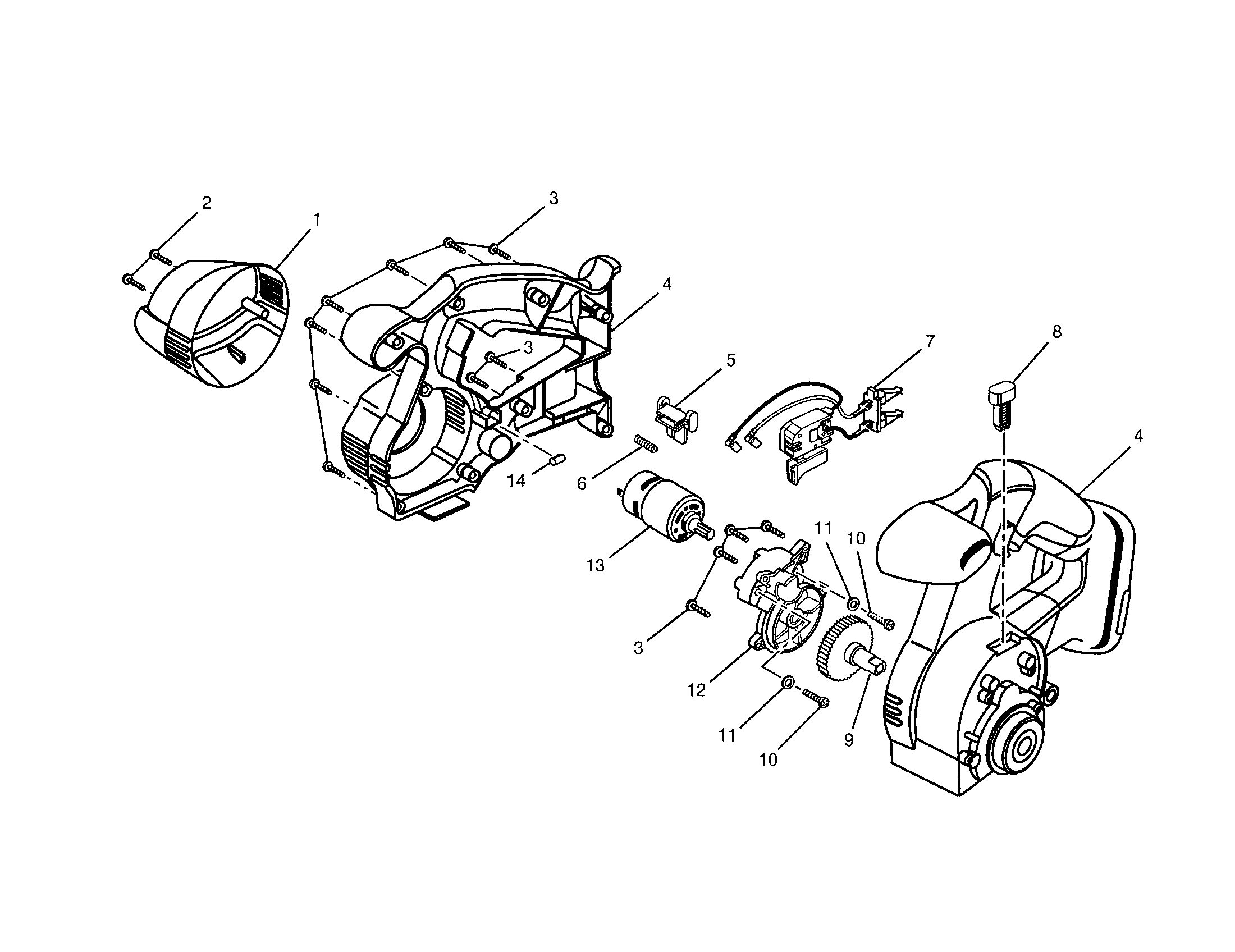 Motor/housing