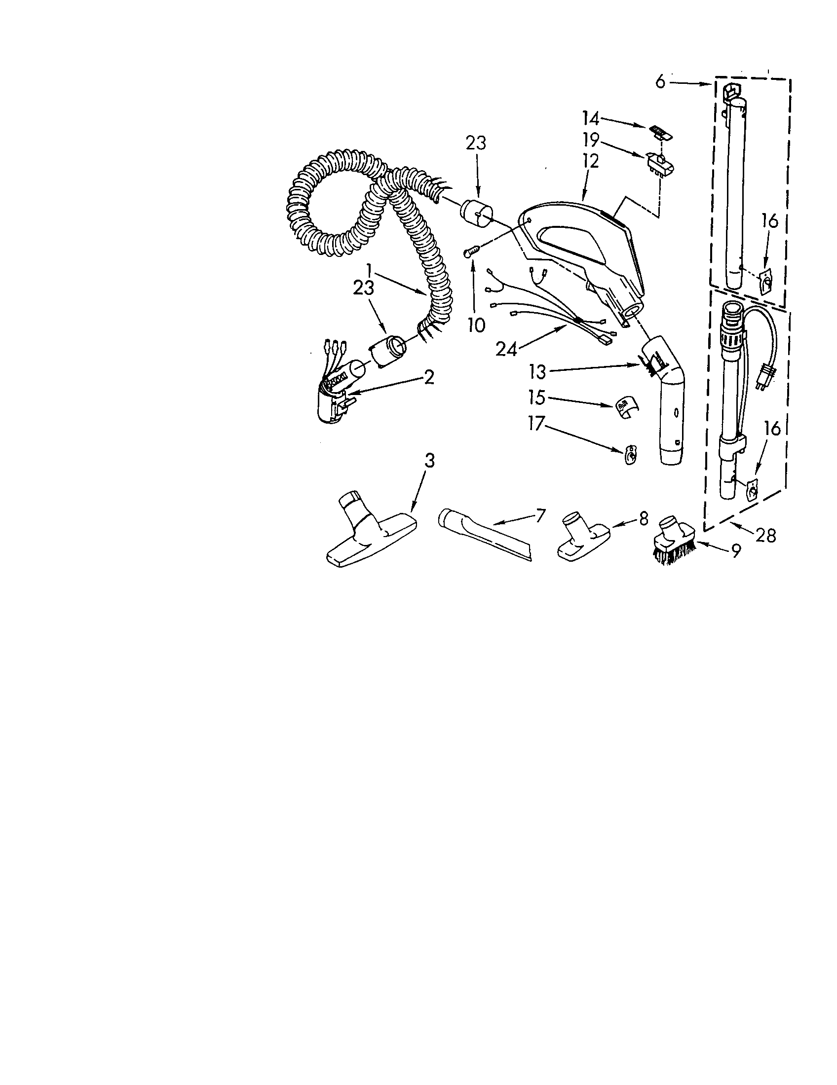 Hose and attachment