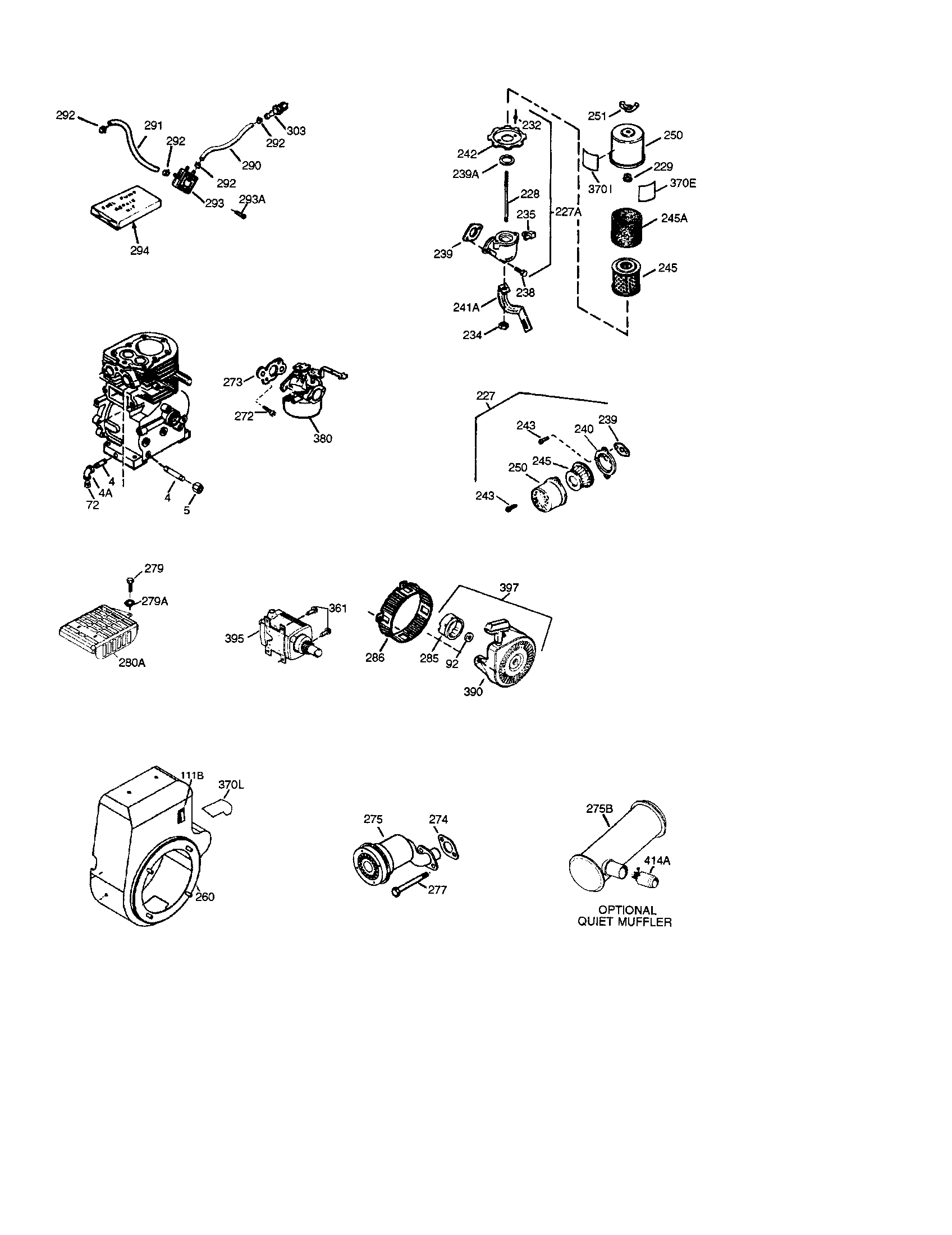 Carburetor/rewind-starter