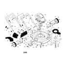 Craftsman 917379243 engine/housing/handle diagram