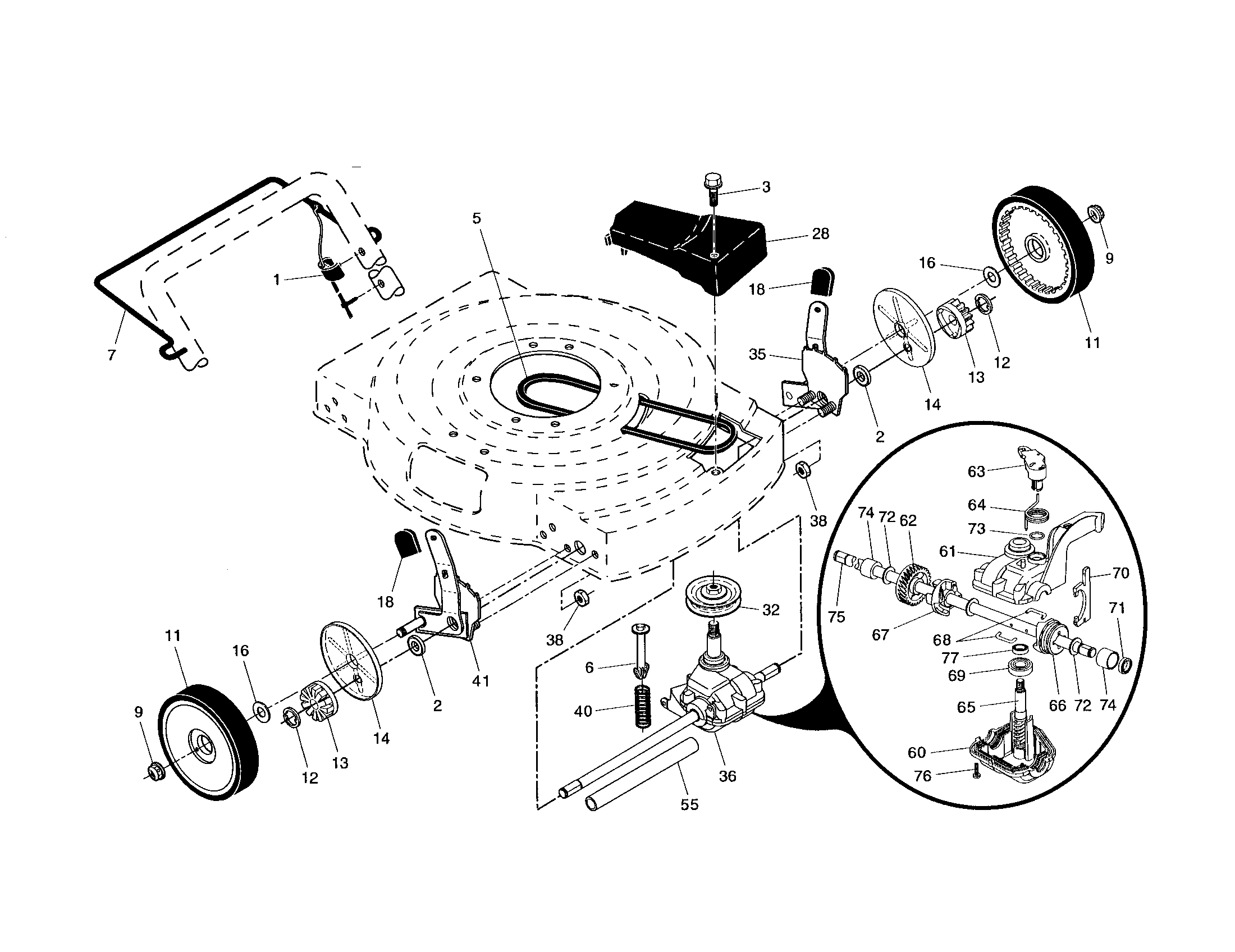 Wheels/tires/gearcase