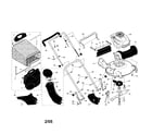 Craftsman 917377091 engine/housing/handle/bag diagram