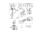 Briggs & Stratton 31P777-0371-E1 carburetor/blower-housing diagram